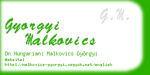 gyorgyi malkovics business card